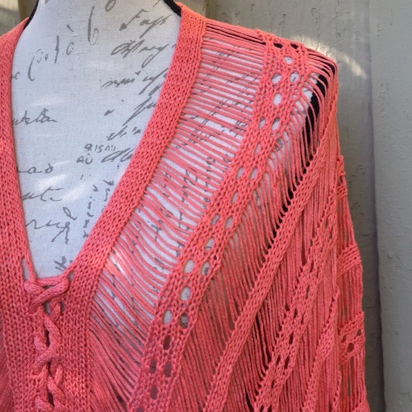 New! Very J Crochet Kimono Sweater - Picture 2 of 7